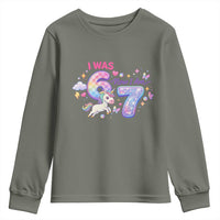 I Was 6 Now I Am 7 Youth Sweatshirt Funny Birthday Alpha Kids - Wonder Print Shop