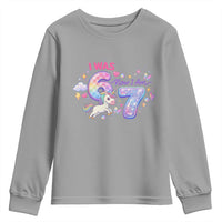 I Was 6 Now I Am 7 Youth Sweatshirt Funny Birthday Alpha Kids - Wonder Print Shop
