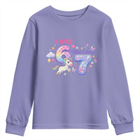 I Was 6 Now I Am 7 Youth Sweatshirt Funny Birthday Alpha Kids - Wonder Print Shop