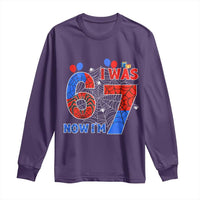 I Was 6 Now I Am 7 Long Sleeve Shirt Funny Spider Birthday Boy - Wonder Print Shop
