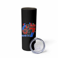 I Was 6 Now I Am 7 Skinny Tumbler Funny Spider Birthday Boy - Wonder Print Shop