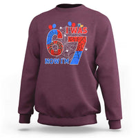 I Was 6 Now I Am 7 Sweatshirt Funny Spider Birthday Boy - Wonder Print Shop