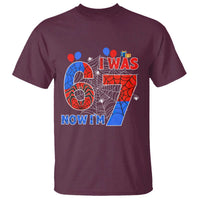 I Was 6 Now I Am 7 T Shirt Funny Spider Birthday Boy - Wonder Print Shop