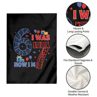 Spider Boy I Was 6 Now I Am 7 Garden Flag Seventh Birthday Gift - Wonder Print Shop