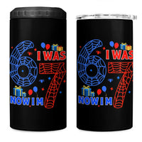 Spider Boy I Was 6 Now I Am 7 4 in 1 Can Cooler Tumbler Seventh Birthday Gift - Wonder Print Shop
