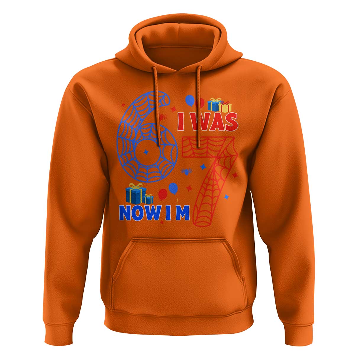 Spider Boy I Was 6 Now I Am 7 Hoodie Seventh Birthday Gift - Wonder Print Shop