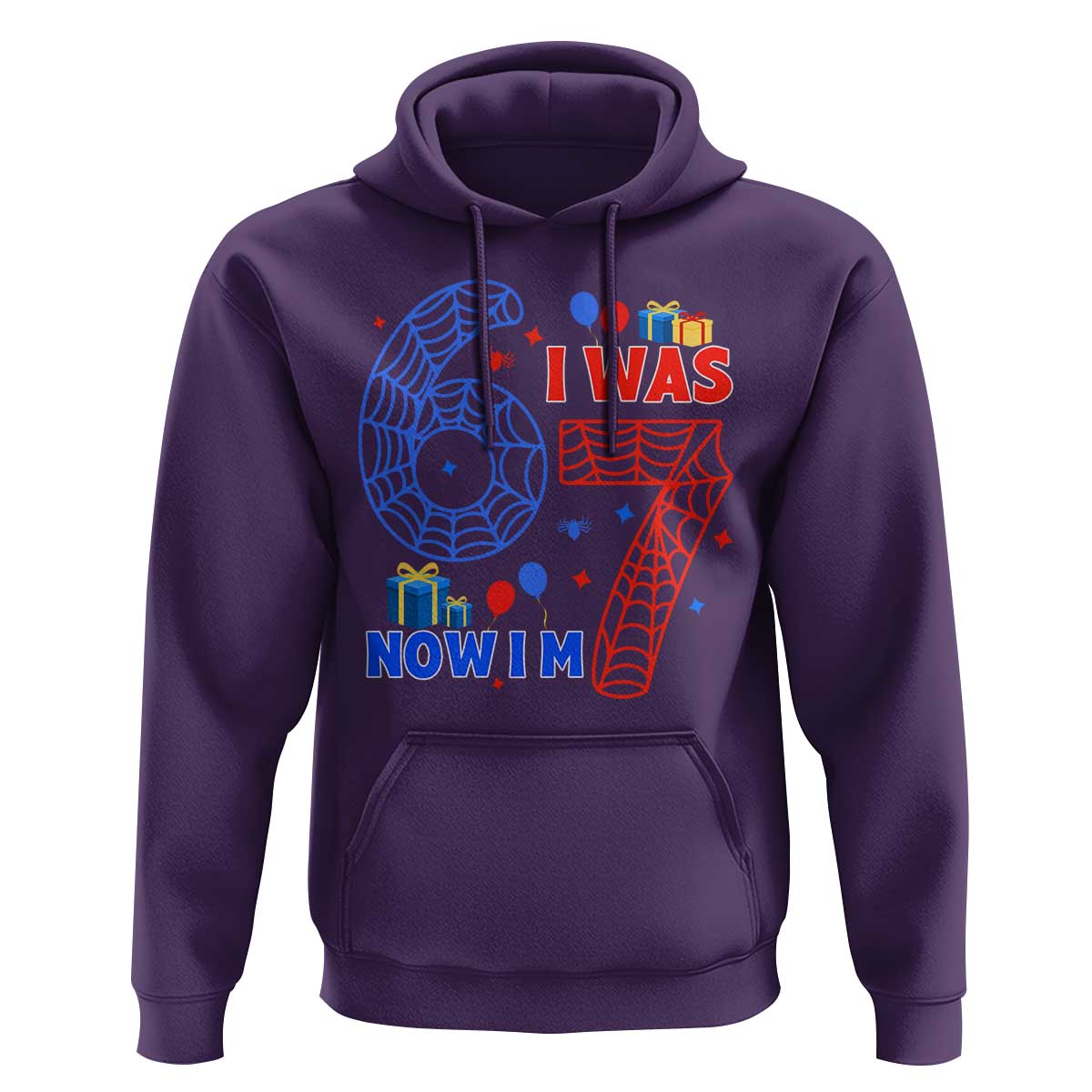 Spider Boy I Was 6 Now I Am 7 Hoodie Seventh Birthday Gift - Wonder Print Shop