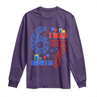Spider Boy I Was 6 Now I Am 7 Long Sleeve Shirt Seventh Birthday Gift - Wonder Print Shop