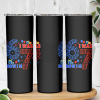 Spider Boy I Was 6 Now I Am 7 Skinny Tumbler Seventh Birthday Gift - Wonder Print Shop
