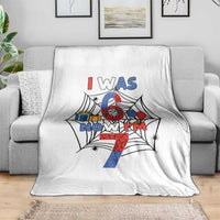 I Was 6 Now I Am 7 Throw Blanket Spider Themed Birthday Boy - Wonder Print Shop