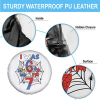 I Was 6 Now I Am 7 Spare Tire Cover Spider Themed Birthday Boy - Wonder Print Shop