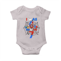 I Was 6 Now I Am 7 Baby Onesie Spider Themed Birthday Boy - Wonder Print Shop