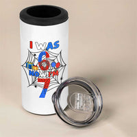 I Was 6 Now I Am 7 4 in 1 Can Cooler Tumbler Spider Themed Birthday Boy - Wonder Print Shop