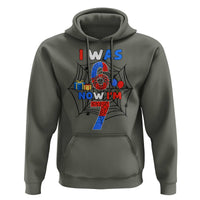 I Was 6 Now I Am 7 Hoodie Spider Themed Birthday Boy - Wonder Print Shop