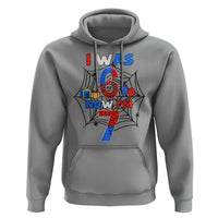 I Was 6 Now I Am 7 Hoodie Spider Themed Birthday Boy - Wonder Print Shop
