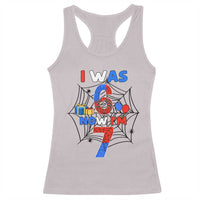 I Was 6 Now I Am 7 Racerback Tank Top Spider Themed Birthday Boy - Wonder Print Shop