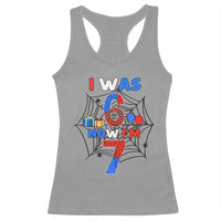 I Was 6 Now I Am 7 Racerback Tank Top Spider Themed Birthday Boy - Wonder Print Shop