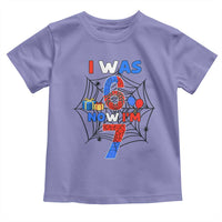 I Was 6 Now I Am 7 Toddler T Shirt Spider Themed Birthday Boy - Wonder Print Shop
