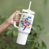 I Was 6 Now I Am 7 Tumbler With Handle Spider Themed Birthday Boy - Wonder Print Shop