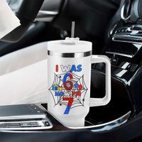 I Was 6 Now I Am 7 Tumbler With Handle Spider Themed Birthday Boy - Wonder Print Shop
