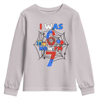 I Was 6 Now I Am 7 Youth Sweatshirt Spider Themed Birthday Boy - Wonder Print Shop