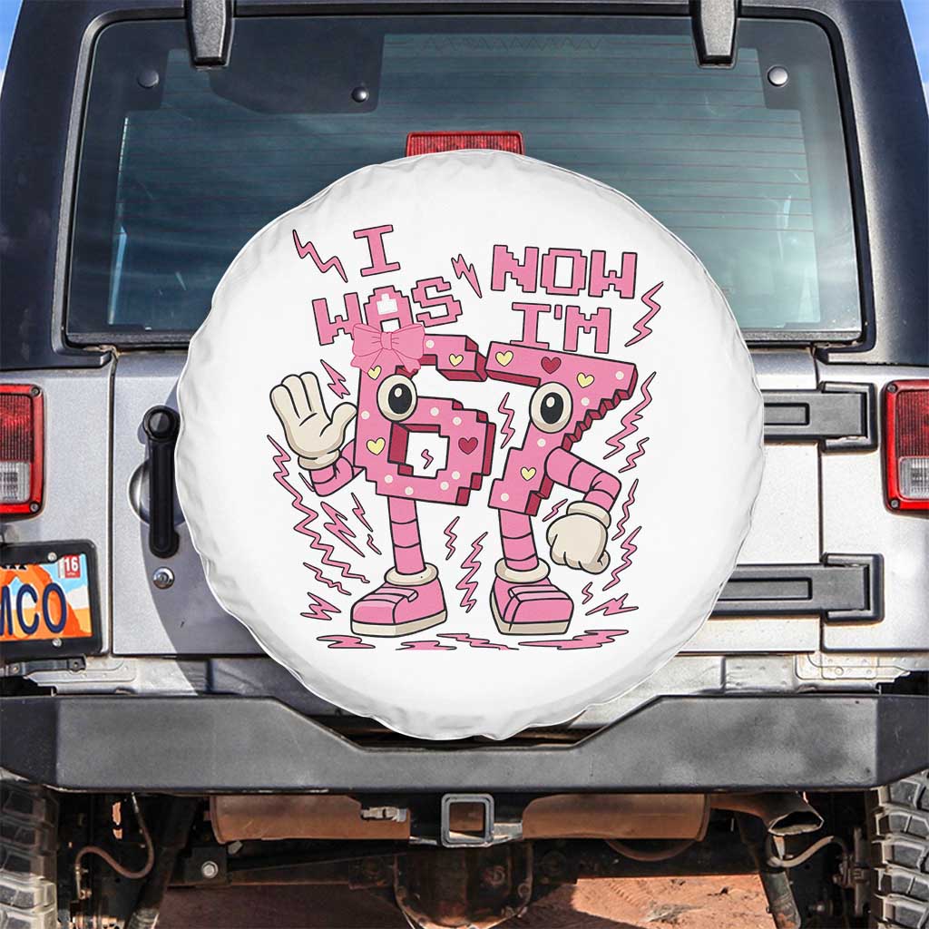 Seven Years Old Birthday Girl Spare Tire Cover I Was 6 Now I Am 7 - Wonder Print Shop