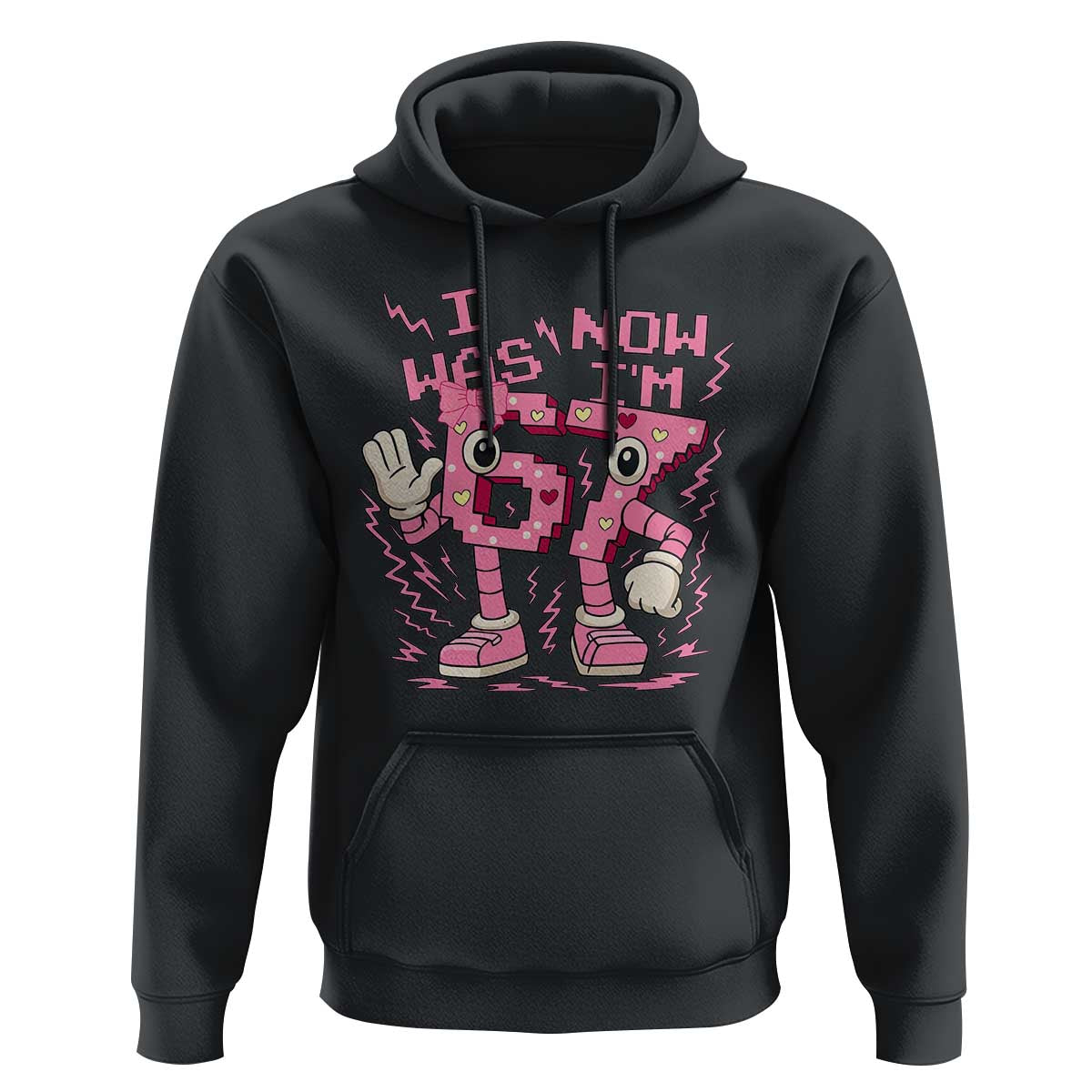 Seven Years Old Birthday Girl Hoodie I Was 6 Now I Am 7 - Wonder Print Shop