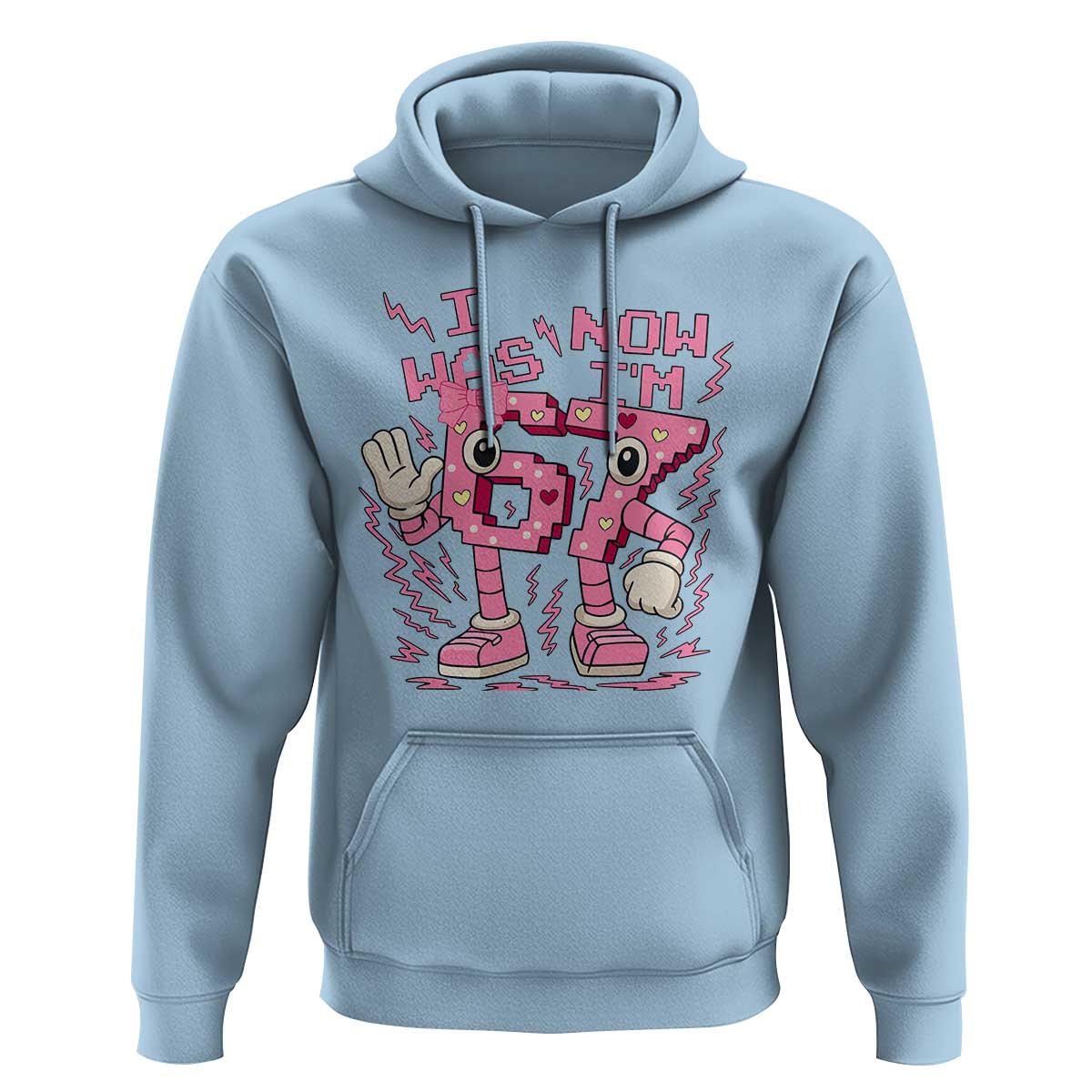 Seven Years Old Birthday Girl Hoodie I Was 6 Now I Am 7 - Wonder Print Shop