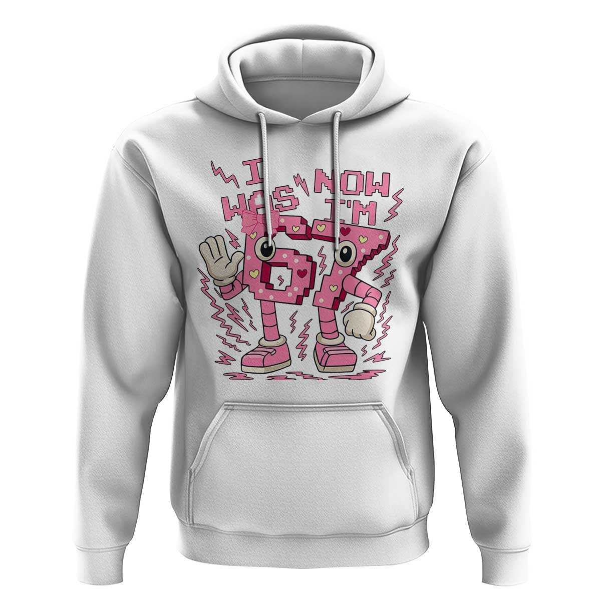 Seven Years Old Birthday Girl Hoodie I Was 6 Now I Am 7 - Wonder Print Shop