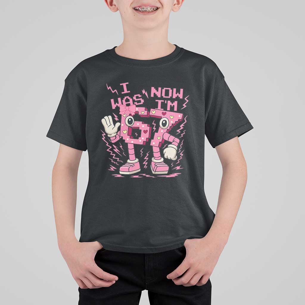 Seven Years Old Birthday Girl T Shirt For Kid I Was 6 Now I Am 7 - Wonder Print Shop