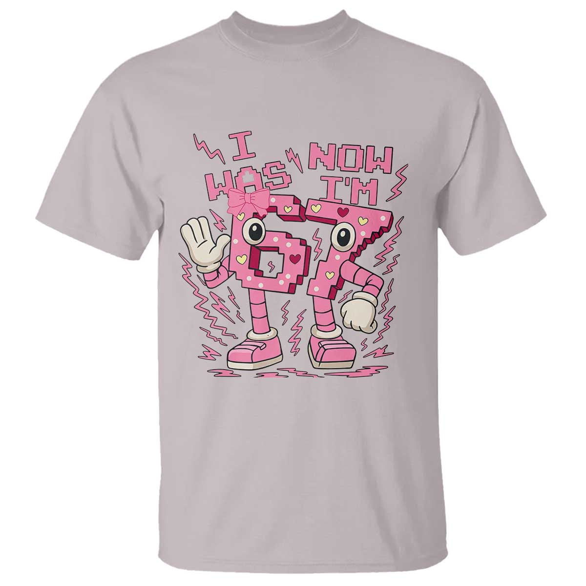 Seven Years Old Birthday Girl T Shirt I Was 6 Now I Am 7 - Wonder Print Shop