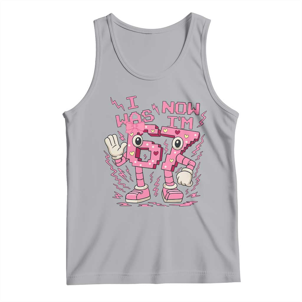 Seven Years Old Birthday Girl Tank Top I Was 6 Now I Am 7 - Wonder Print Shop