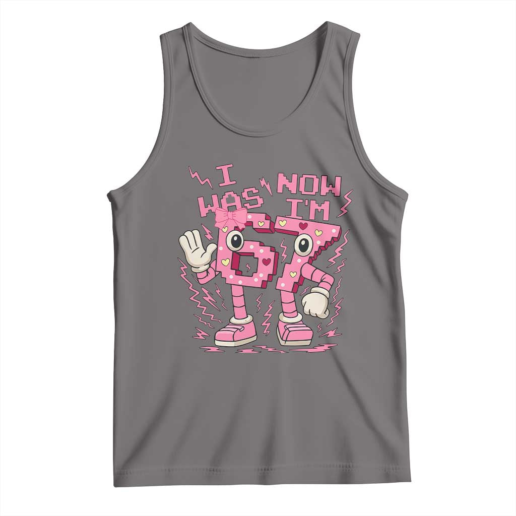 Seven Years Old Birthday Girl Tank Top I Was 6 Now I Am 7 - Wonder Print Shop