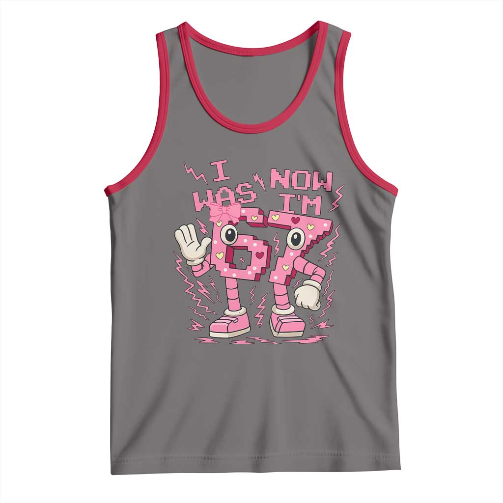 Seven Years Old Birthday Girl Tank Top I Was 6 Now I Am 7 - Wonder Print Shop