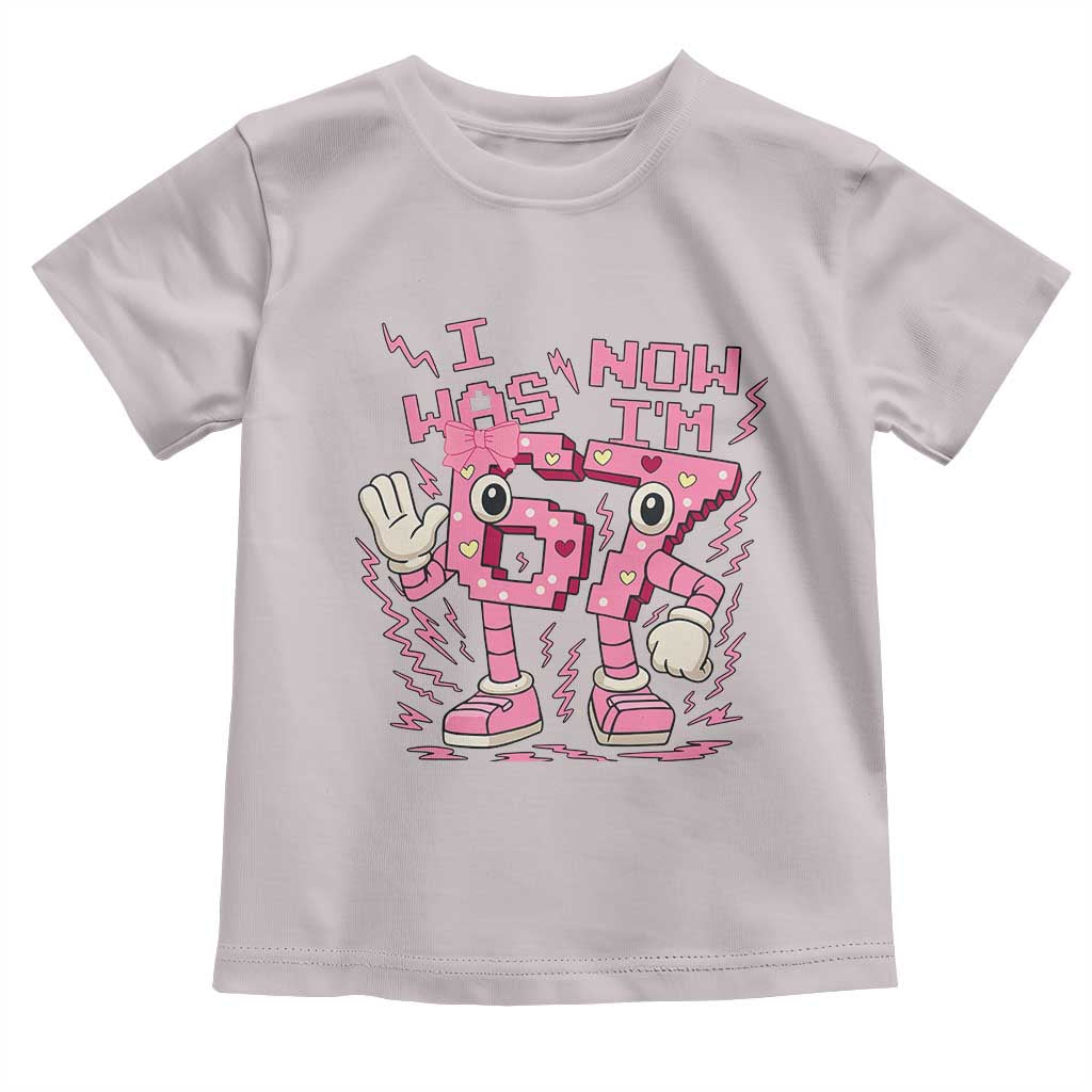 Seven Years Old Birthday Girl Toddler T Shirt I Was 6 Now I Am 7 - Wonder Print Shop