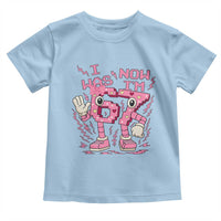 Seven Years Old Birthday Girl Toddler T Shirt I Was 6 Now I Am 7 - Wonder Print Shop