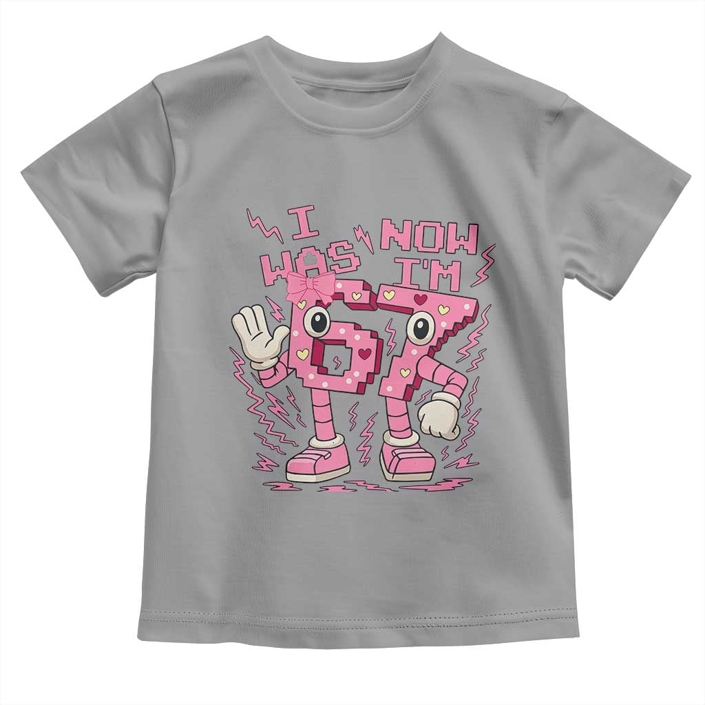 Seven Years Old Birthday Girl Toddler T Shirt I Was 6 Now I Am 7 - Wonder Print Shop