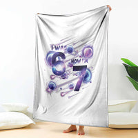 Funny Galaxy Space Birthday Throw Blanket I Was Six Now I Am Seven - Wonder Print Shop