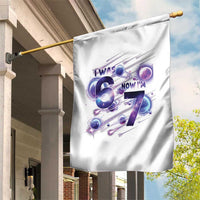 Funny Galaxy Space Birthday Garden Flag I Was Six Now I Am Seven - Wonder Print Shop