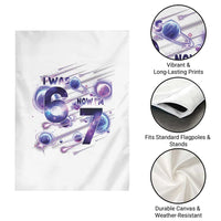 Funny Galaxy Space Birthday Garden Flag I Was Six Now I Am Seven - Wonder Print Shop