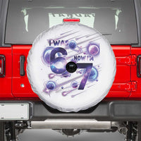 Funny Galaxy Space Birthday Spare Tire Cover I Was Six Now I Am Seven - Wonder Print Shop