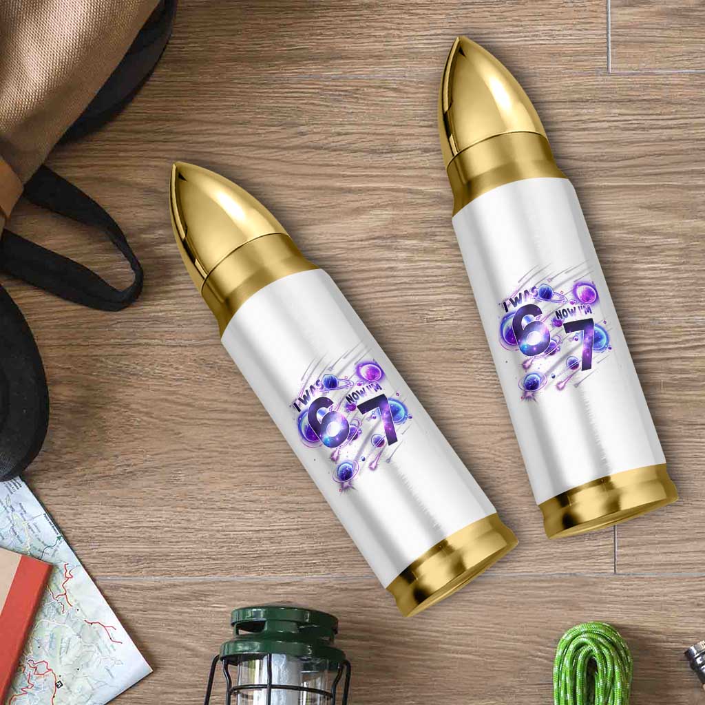 Funny Galaxy Space Birthday Bullet Tumbler I Was Six Now I Am Seven - Wonder Print Shop