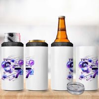 Funny Galaxy Space Birthday 4 in 1 Can Cooler Tumbler I Was Six Now I Am Seven - Wonder Print Shop