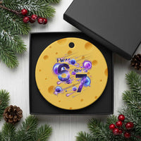 Funny Galaxy Space Birthday Ceramic Ornament I Was Six Now I Am Seven - Wonder Print Shop