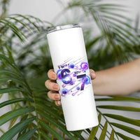 Funny Galaxy Space Birthday Skinny Tumbler I Was Six Now I Am Seven - Wonder Print Shop