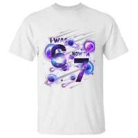 Funny Galaxy Space Birthday T Shirt I Was Six Now I Am Seven - Wonder Print Shop