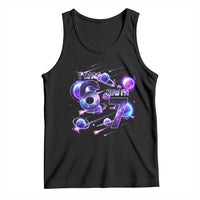 Funny Galaxy Space Birthday Tank Top I Was Six Now I Am Seven - Wonder Print Shop