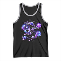 Funny Galaxy Space Birthday Tank Top I Was Six Now I Am Seven - Wonder Print Shop