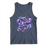 Funny Galaxy Space Birthday Tank Top I Was Six Now I Am Seven - Wonder Print Shop
