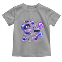 Funny Galaxy Space Birthday Toddler T Shirt I Was Six Now I Am Seven - Wonder Print Shop